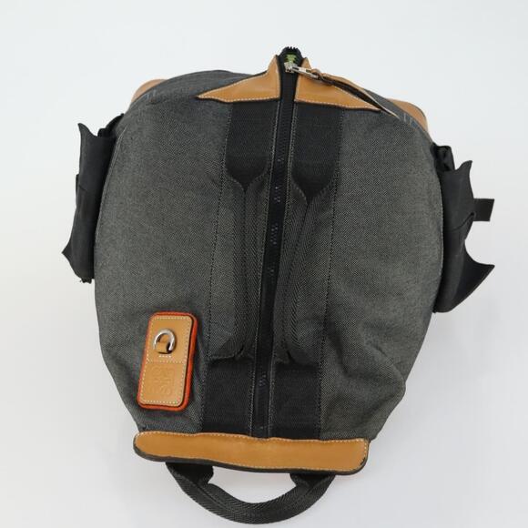 LOEWE Eye Nature Convertible Backpack Canvas Leather Gray Silver Auth bs31537 main image 13